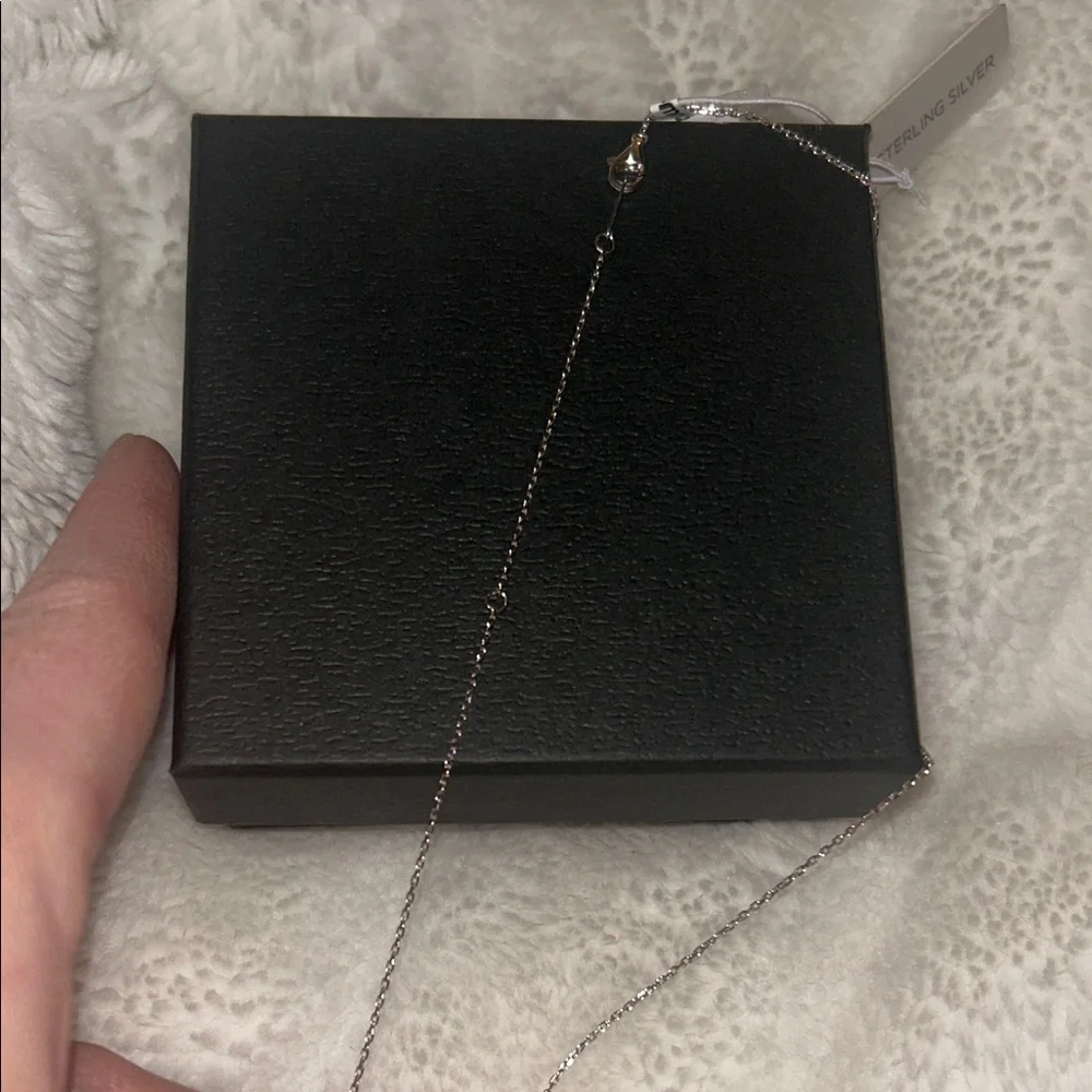 Sterling silver Pink Clover Pendant Necklace